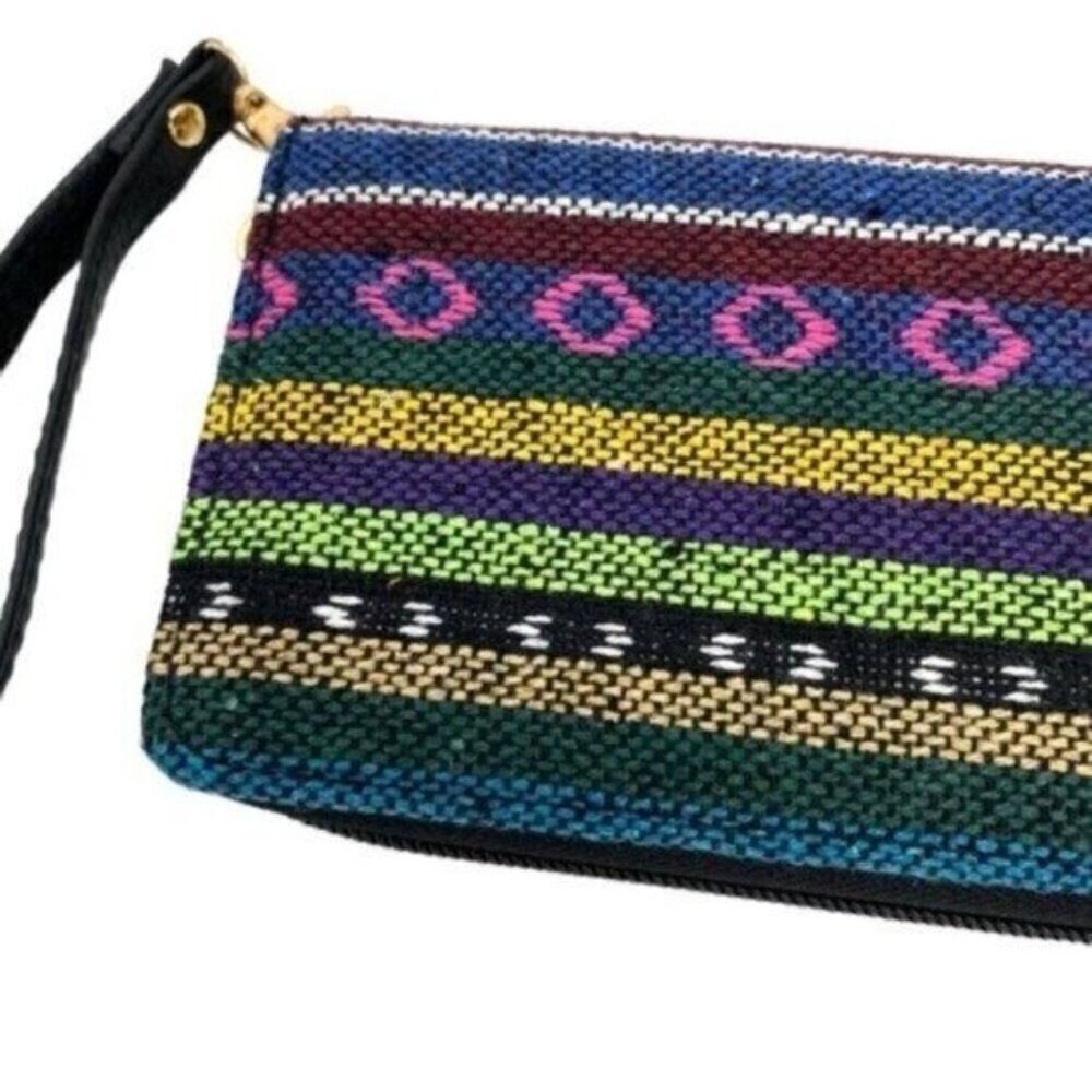 Western Aztec Southwestern Woven Wallet Wristlet - Picture 4 of 9
